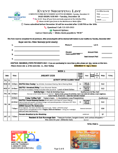 Jan 2026 Event Shopping List